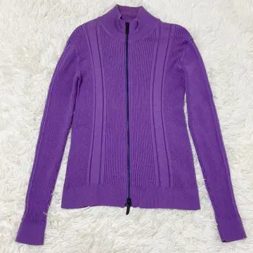 조셉옴므 드라이버 니트 지퍼 스웨터 48 울 보라색