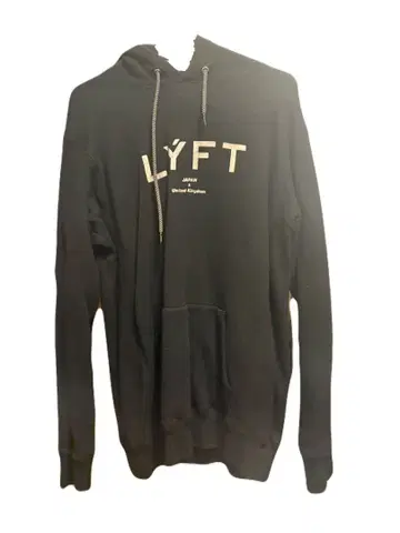 LYFT 후드 부착 후드티 블랙