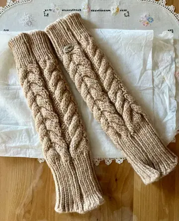 Calimar 리브 니트 핸드 워머 장갑 카멜 시착만 한 상품