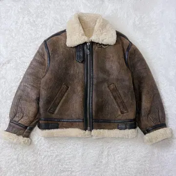 빈티지 플라이트 자켓 B-3 리얼 무스탕 짧은 기장 M