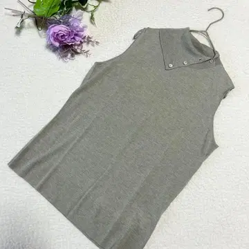 [인디비] 슬리브리스 니트 터틀넥 캐시미어 혼방 빅 사이즈 44