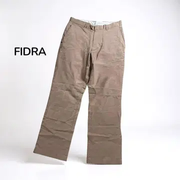 피드라 골프 팬츠 베이지 로고 자수 핀스트라이프 남성용 캐주얼