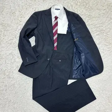 ILCONTENTO 블랙 스트라이프 비즈니스 정장 사이즈 AB6