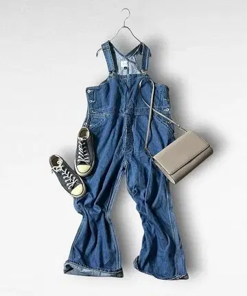 새상품급 Oblekt 데님 오버롤 살로펫 원피스