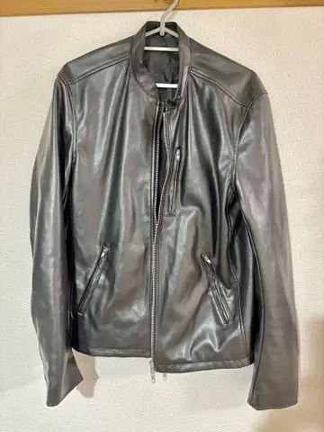 tk.TAKEO KIKUCHI 가죽 싱글 라이더 자켓