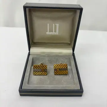 dunhill 던힐 골드 스트라이프 커프 링크스 남성용