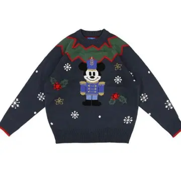 디즈니 크리스마스 2024 미키 니트 스웨터