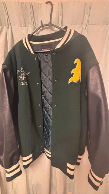 니코앤드 - 다크 그린 바시티 자켓