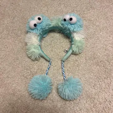 유니버셜 머리띠 쿠키 몬스터 모자 꽁지