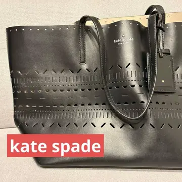 [레어 디자인] kate spade 블랙 가죽 고급 토트백 구제 의류