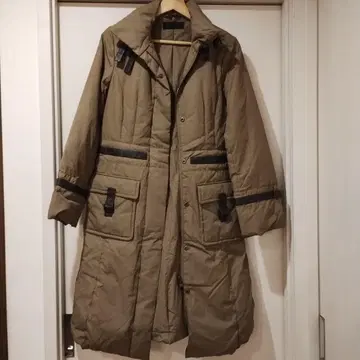 BEAT STEAL 카키 롱 다운 자켓 사이즈 2