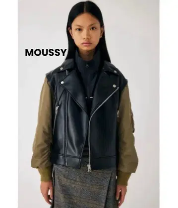[ MOUSSY ] FAUX LEATHER DETACHABLE 자켓