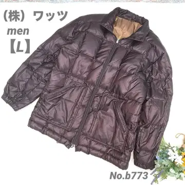 다운 자켓 L 남성용 경량 방한 포켓 많음 브라운 (주) 와츠