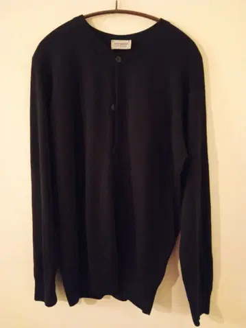 JOHN SMEDLEY 울 크루넥 24G 니트 가디건 블랙 M