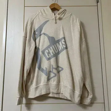 CHUMS 베이지 후드티 속기모로 따뜻한 사이즈 M