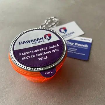 HAWAIIAN AIRLINES 하와이안 항공 참 파우치 POG 주스