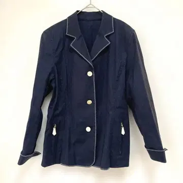 라핀 블랑슈 대비 스티치 자켓 네이비 (11) 일본제