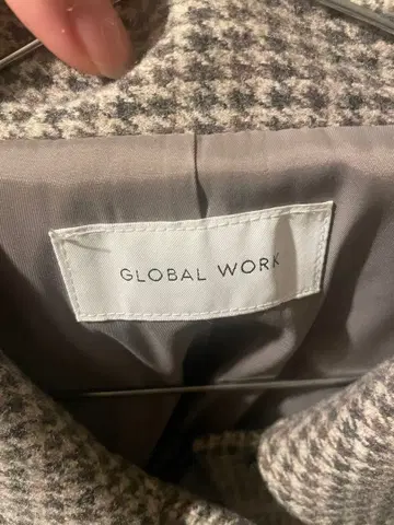 GLOBAL WORK 체크 무늬 롱 코트