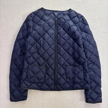 유니클로 퀼팅 울트라 라이트 S 네이비 지퍼