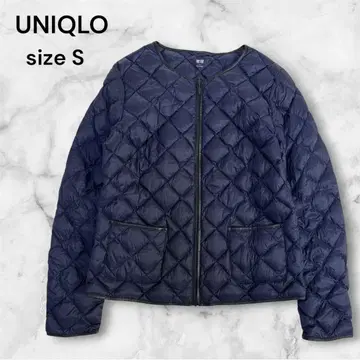 유니클로 퀼팅 울트라 라이트 S 네이비 지퍼