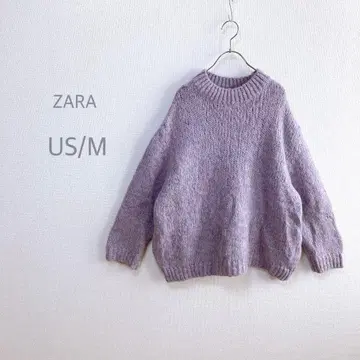 [ ZARA ] 하이넥 로우게이지 니트 선명한 드롭 숄더 빅 루즈