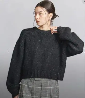 BEAUTY&YOUTH 스팽글 크루넥 니트