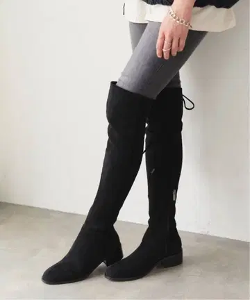 [새상품급] LETALON 루타론 4cm 백리본 니하이 롱부츠 LL