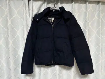 erin robe 네이비 후드 부착 다운 자켓