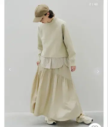 emmi 래글런 상의 x 볼륨 스커트 세트