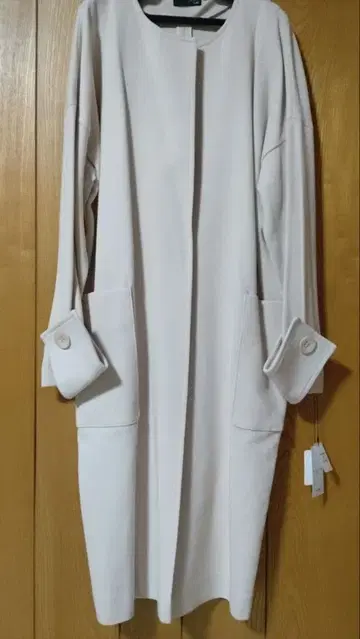 새상품 Grandtable 베이지 롱 코트 허리 리본 포함