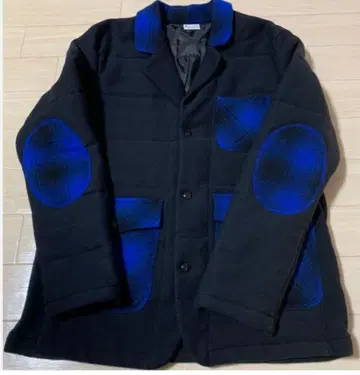 Champion 퀼팅 자켓 블랙/파랑