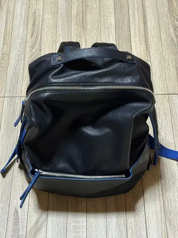 FURLA 천연 가죽 백팩 블랙/블루