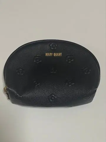 MARY QUANT 마리콴트 블랙 파우치 플라워 엠보싱