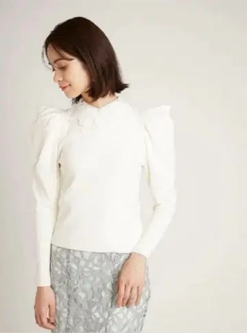 SNIDEL 레이스 스칼라 니트 풀오버