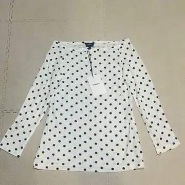 [ 미사용품 ] theory 띠어리 긴팔 티셔츠 도트 S 사이즈 도트