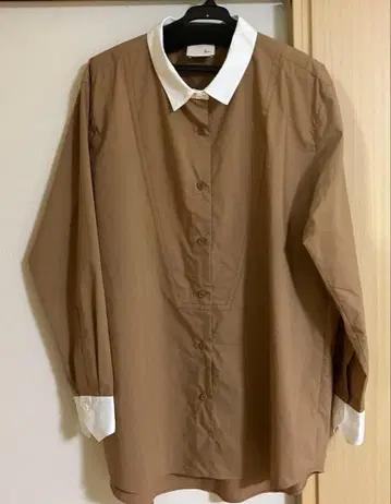 loin. 로완 셔츠 긴팔 브라운 계열 38 이가와 하루카 씨