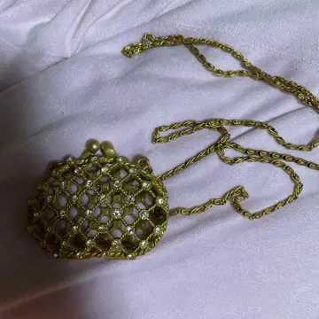 퀼팅 가마구치 목걸이 백