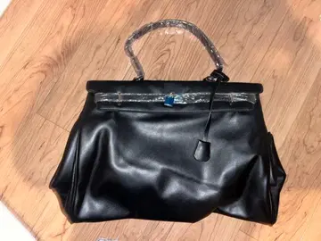 남성용 가죽 백 숄더 빅 점보