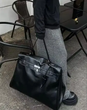 남성용 가죽 백 숄더 빅 점보