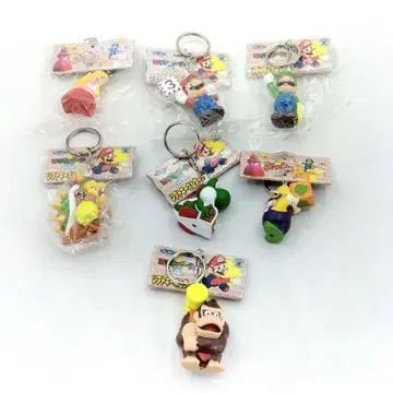 레어 당시물 슈퍼 마리오 파티 소프트 키링 피규어 전 7종