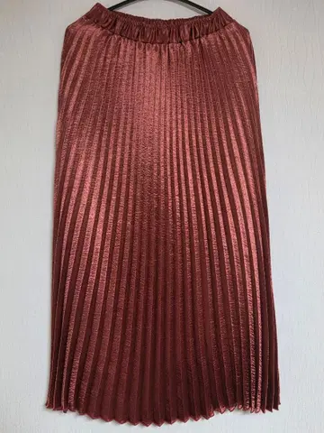 부즈루드 샤이니 플리츠 스커트