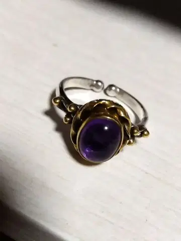 비쥬맘 비쥬 아메지스트 커넥트 반지 미사용 새상품 사이즈 조절 가능