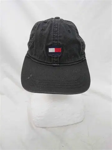 타미힐피거 플래그 로고 캡 블랙 계열 코튼 모자