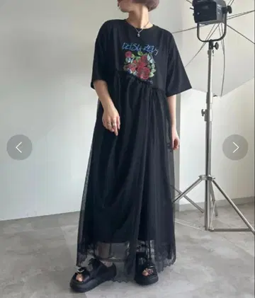 apres jour mignon 티셔츠 튤 레이스 원피스