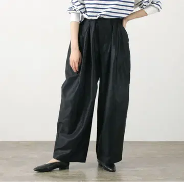 미즈이로 인드 스테디셀러 와이드 카고 팬츠 몰스킨