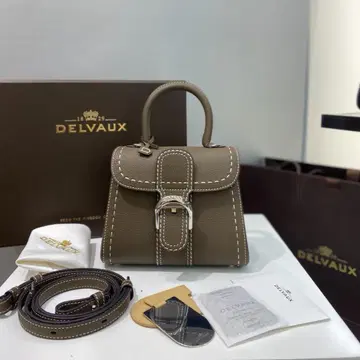 DELVAUX 브라운 가죽 백