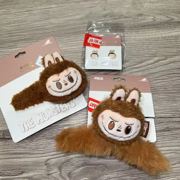 POPLAND 한정판 러브브 헤어 클립 귀걸이 핀 3종 세트