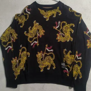 MONTLEY 니트 모레이 호랑이 무늬 타이거