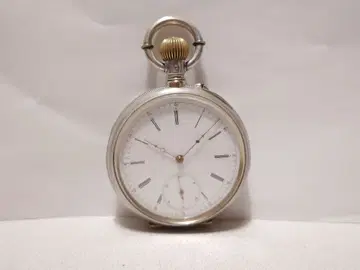 상관 시계 렛츠 상회 대형 수동 와인딩 회중시계 은 견고 작동품 전절진자