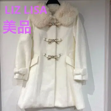 새상품급 LIZ LISA 리즈리사 리본 비트 코트 화이트